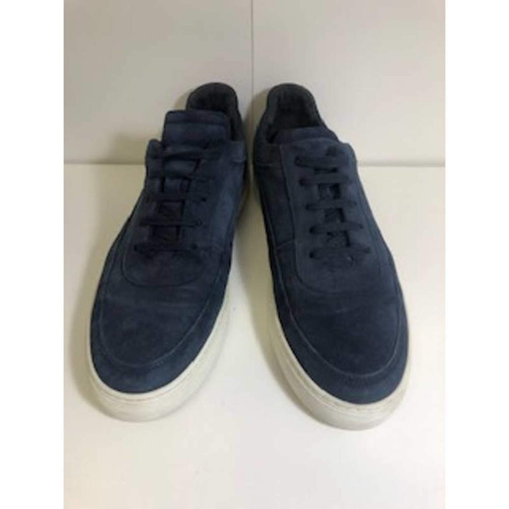 PSNY Public school New York NY Leather Round Toe Lace-Up Sneaker Navy Mens US13